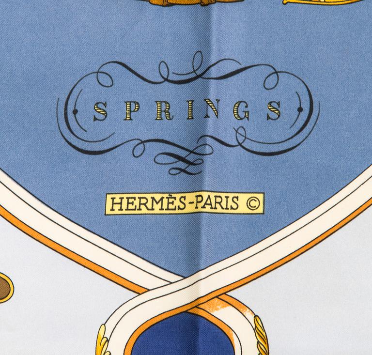 Hermès, A "Springs" silkscarf.