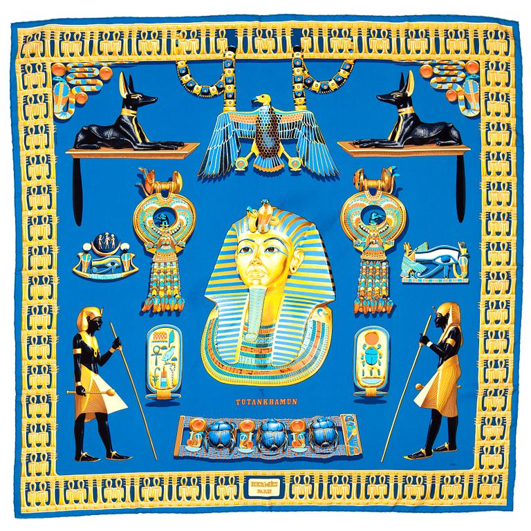 HERMÈS, scarf, "Tutankhamon".