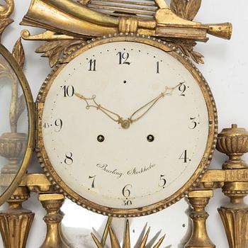 Väggpendyl, av Per Henrik Beurling (verksam i Stockholm 1783 - 1806), Senustaviansk.