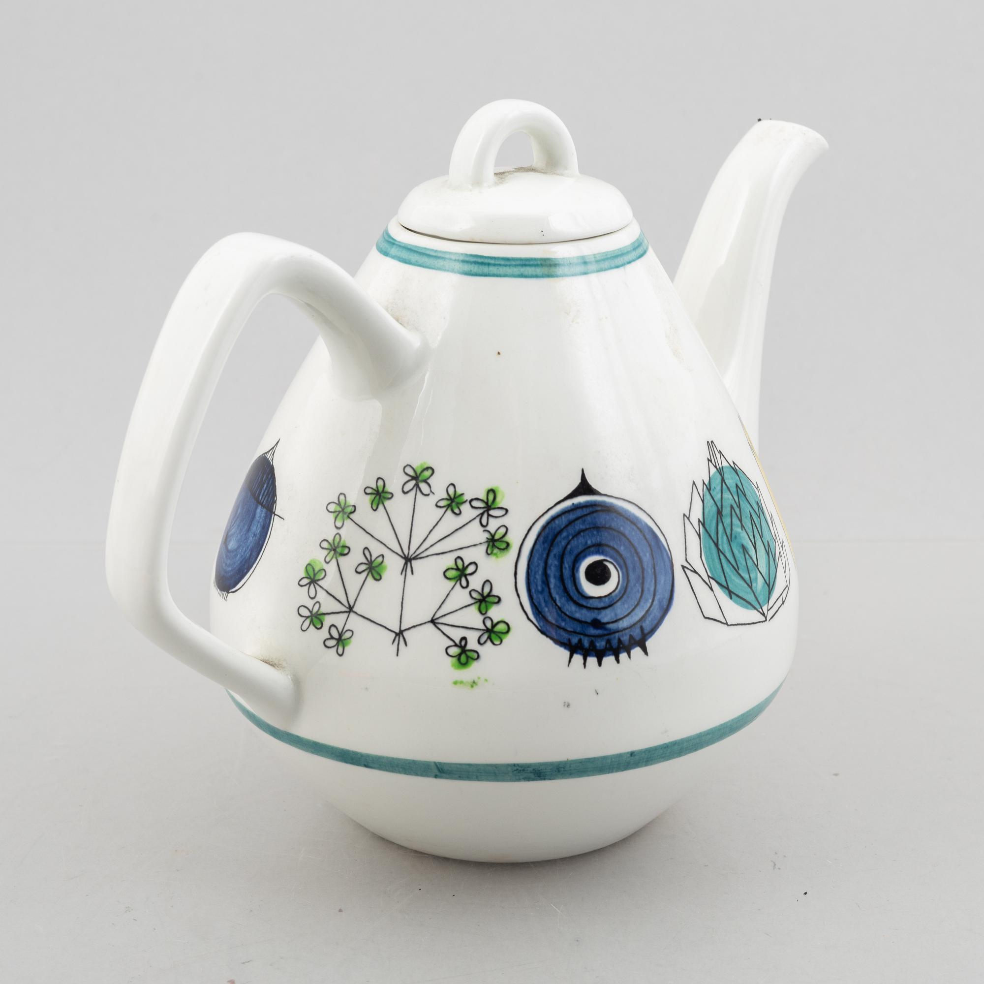 Marianne Westman, a creamware teapot 'Picknick', Rörstrand.