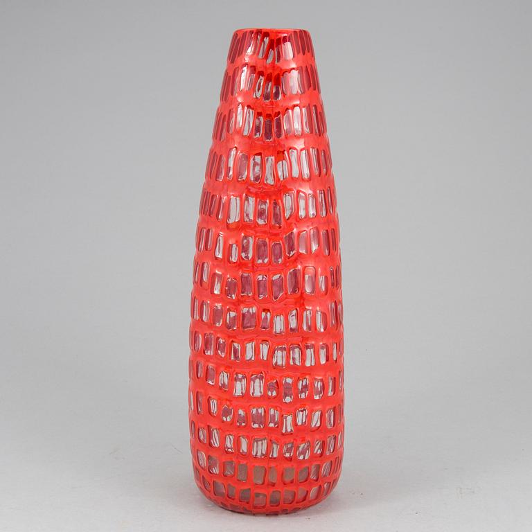 An "Occhi" glass vase, Tobia Scarpa for Venini 1997.