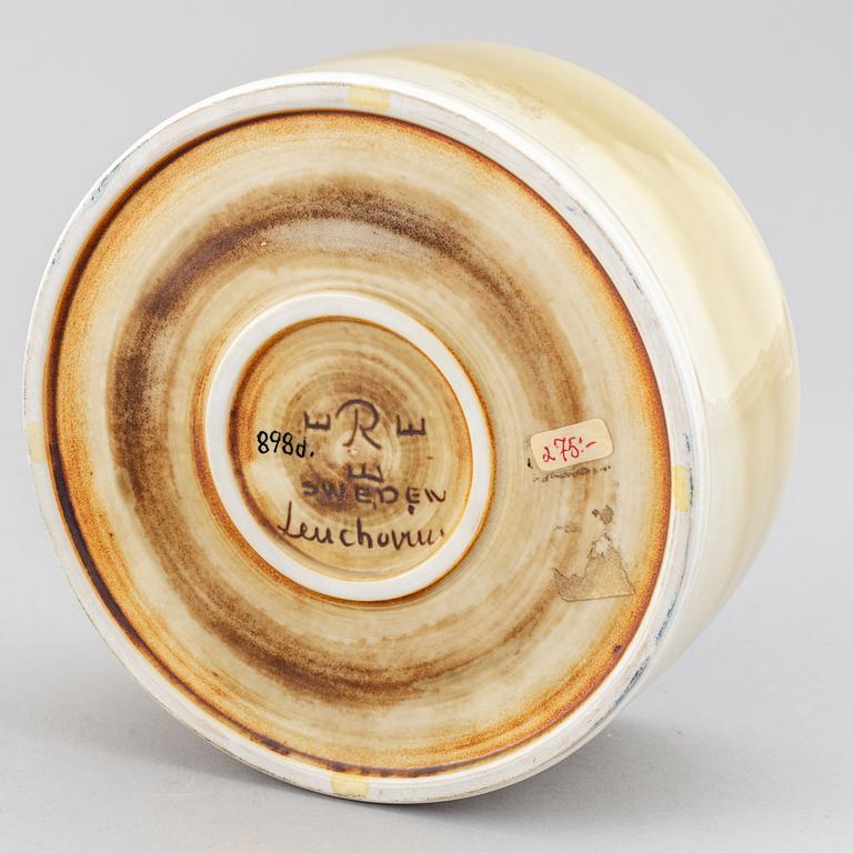 SYLVIA LEUCHOVIUS, a stonewarejar with cover, Rörstrand, Sweden, numbered 898d.