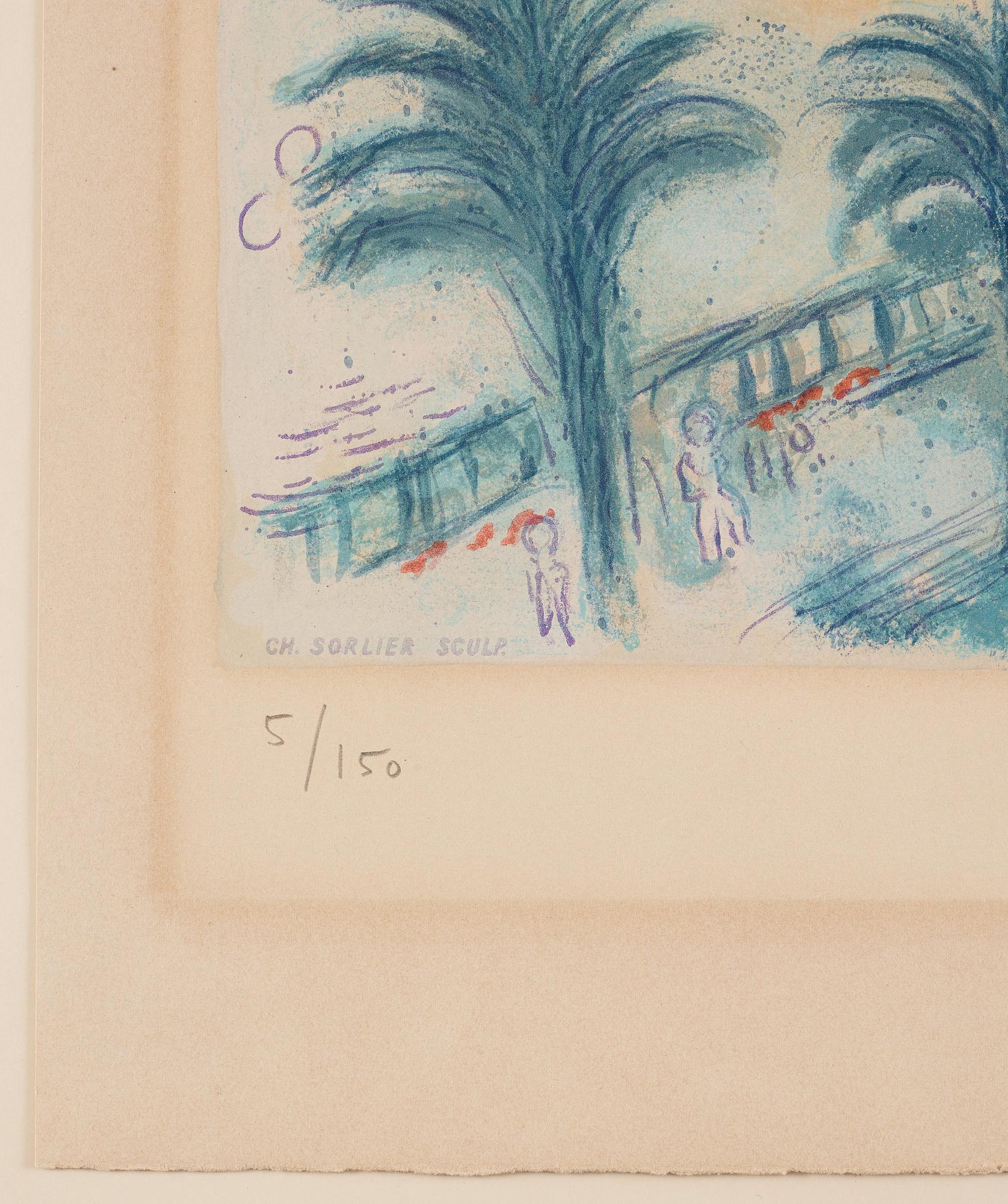 Marc Chagall After, "Soleil couchant", from: "Nice et la Côte d'Azur".