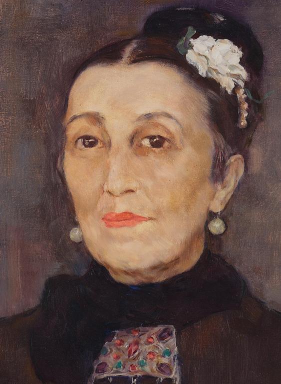 Lotte Laserstein, Lady in black dress.