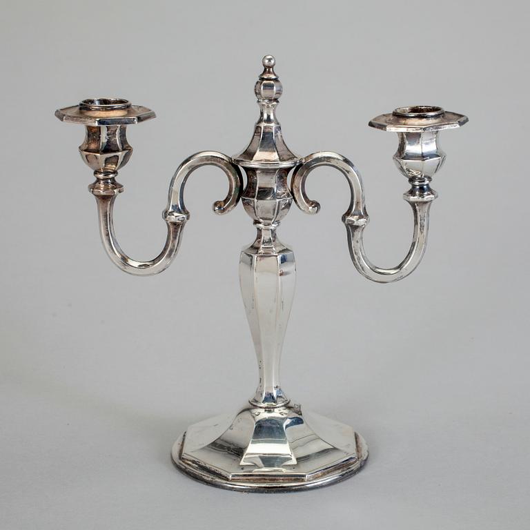 KANDELABER, silver, Oscar Sjögren, Göteborg 1929.