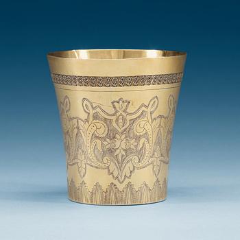 1036. A Turkish silver-gilt beaker, c. 1900.