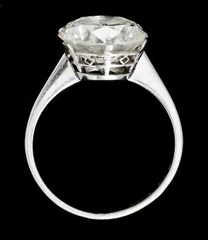 RING med gammalslipad diamant circa 3.89 ct. Kvalitet ca H/VVS.