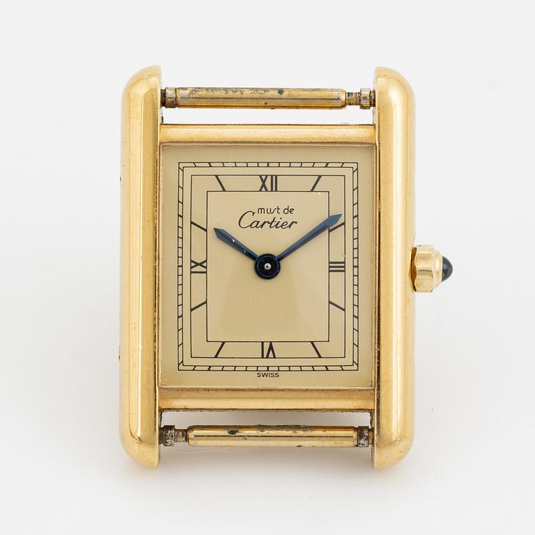 must de Cartier, Tank, armbandsur, 20,5 x 20 (28) mm.