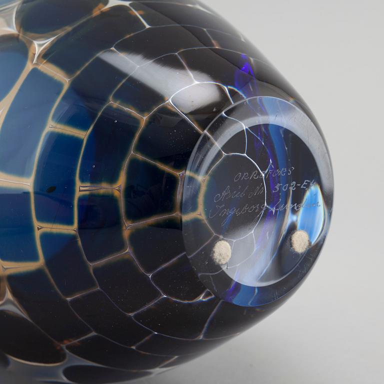 INGEBORG LUNDIN, vas, glas, "Ariel", Orrefors, 1960-tal.