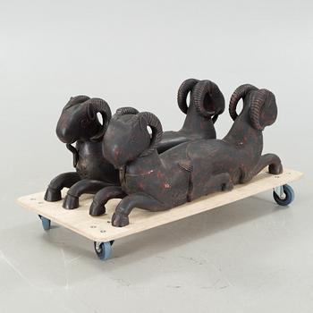 TEMPELVÄKTARE, ett par, 1900-tal.