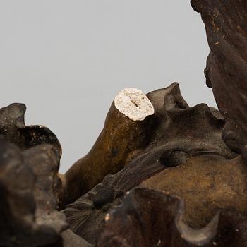 ERNST WAHLISS, sculpture, painted plaster, Turn, Vienna, Austria, circa 1900.