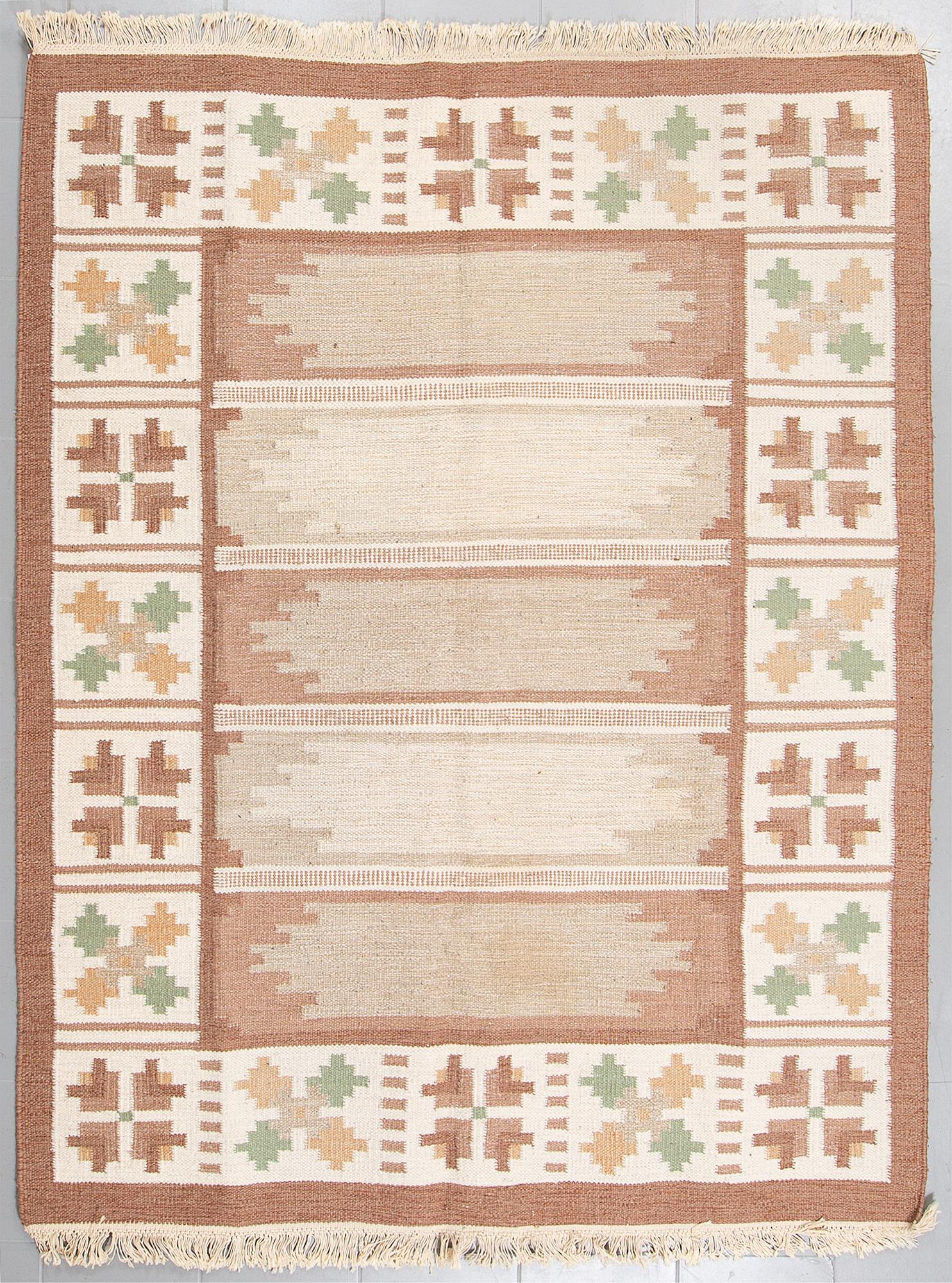 A flatweave rug, second half of the 20th century, 220 x 172 cm.