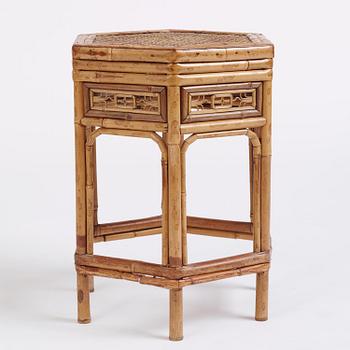 A spotted bamboo table, Qing dynasty late 18th century.