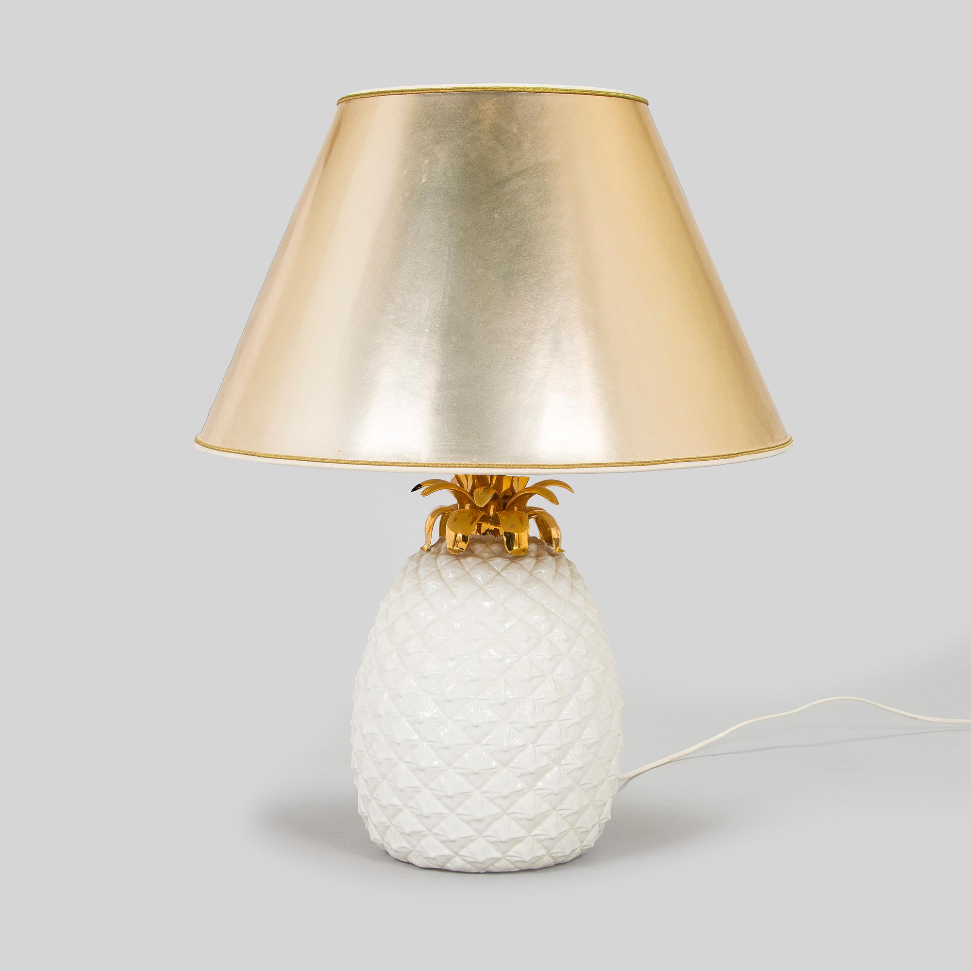 A stone ware table lamp , late 20th century.