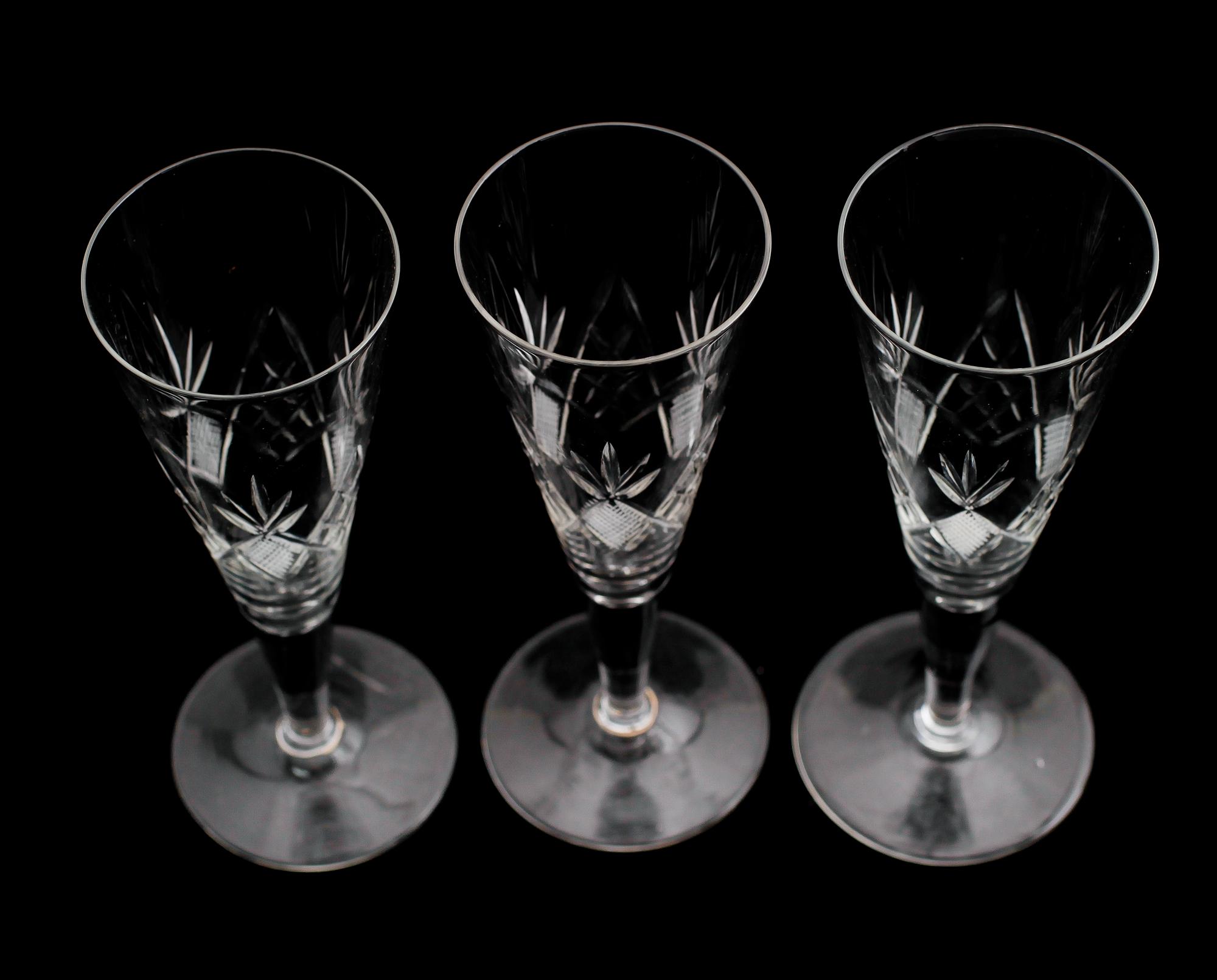 CHAMPAGNESTRUTAR, 10 st, glas, 1900-talets första hälft.