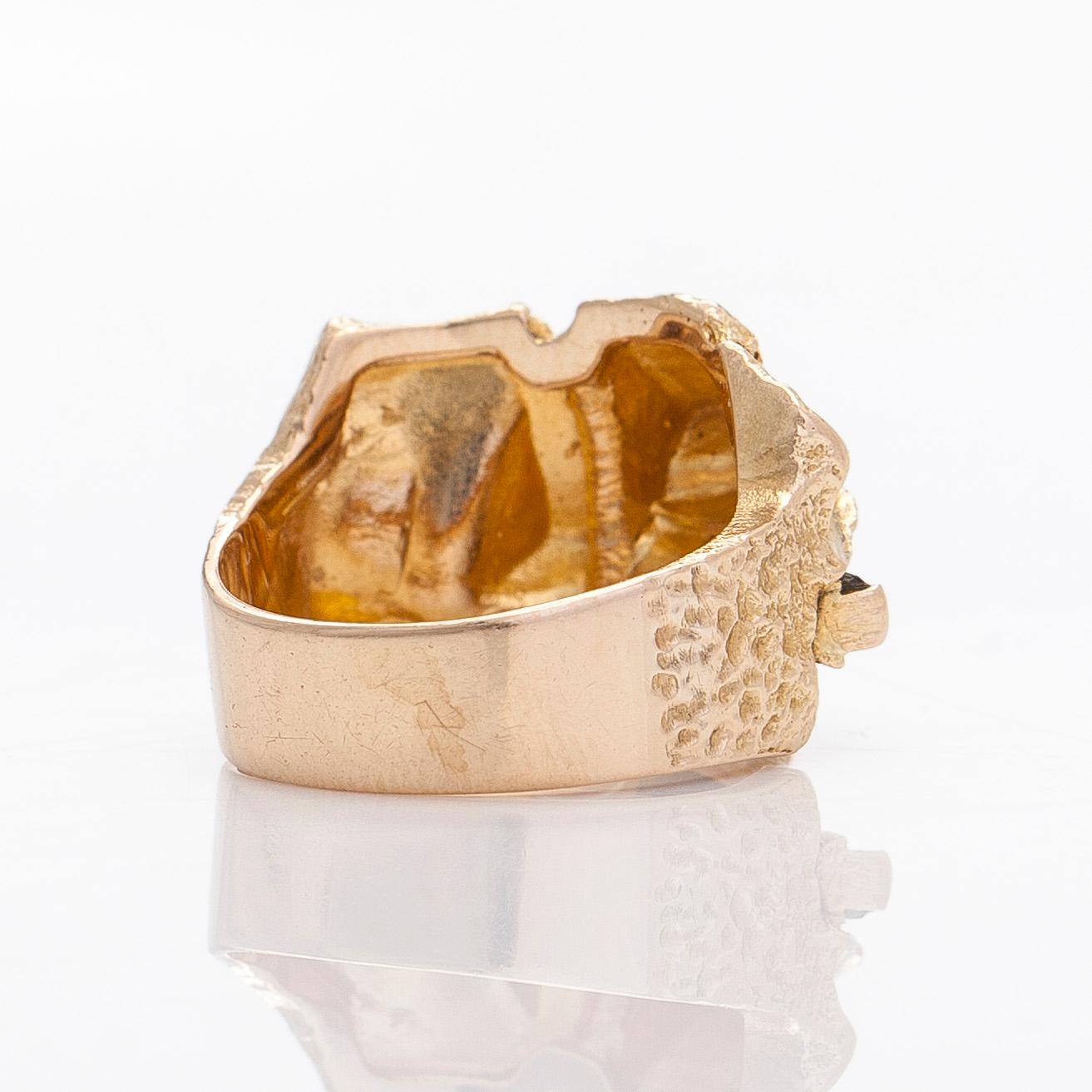 Björn Weckström, ring "Turmalinbro", 14K guld och turmalin. Lapponia 1972.