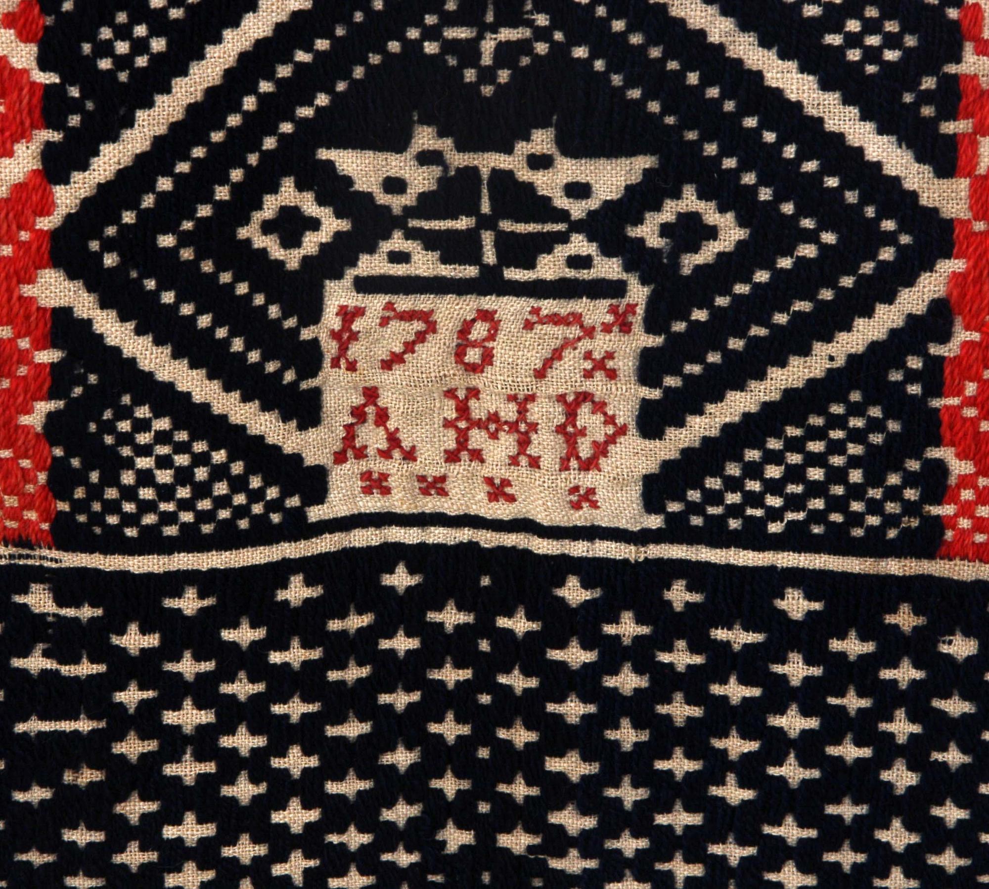 VÄVNAD, allmoge, datering 1787.