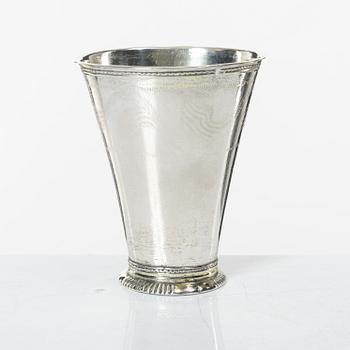 A Swedish 18th century silver beaker, mark of Johan Wasserman, Lindesberg, Sweden  1761.