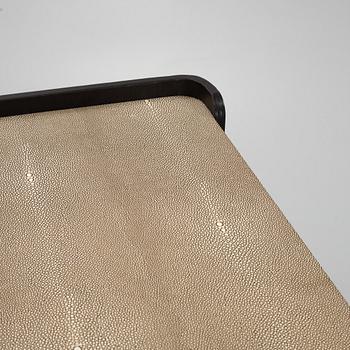 A black stained oak veneered 'Milano' dresser with top covering of faux stingray skin.