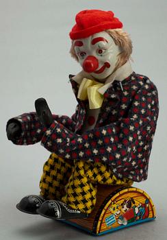 CLOWN, mekanisk, 1960-70-tal, märkt Alps, Japan.