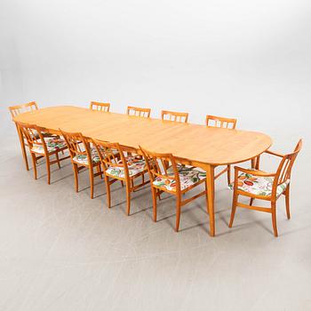 Carl Malmsten, matbord med 10 stolar, "Talavid", 1900-talets slut.