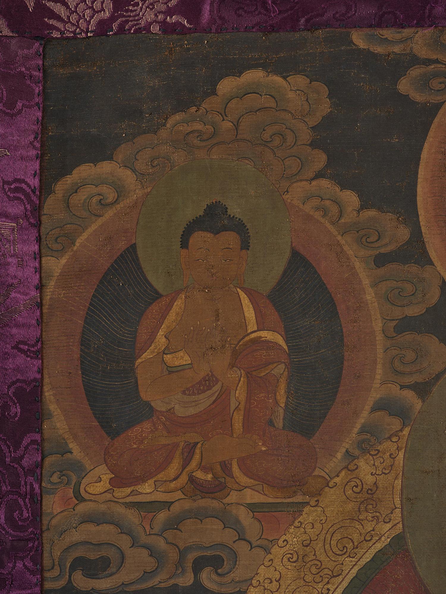 Thangka, Medicin Buddha, Tibet, sent 1900-tal.