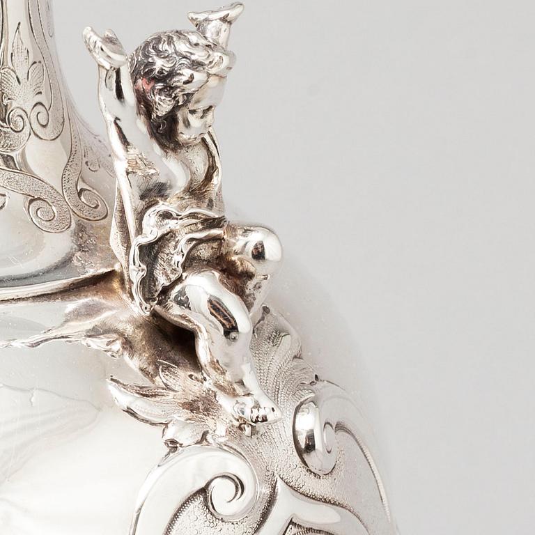 Joseph Angle, vinkanna, silver, London 1860.