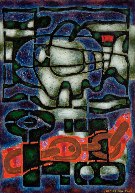 Erik Olson, oil on canvas, signed and dated -62.