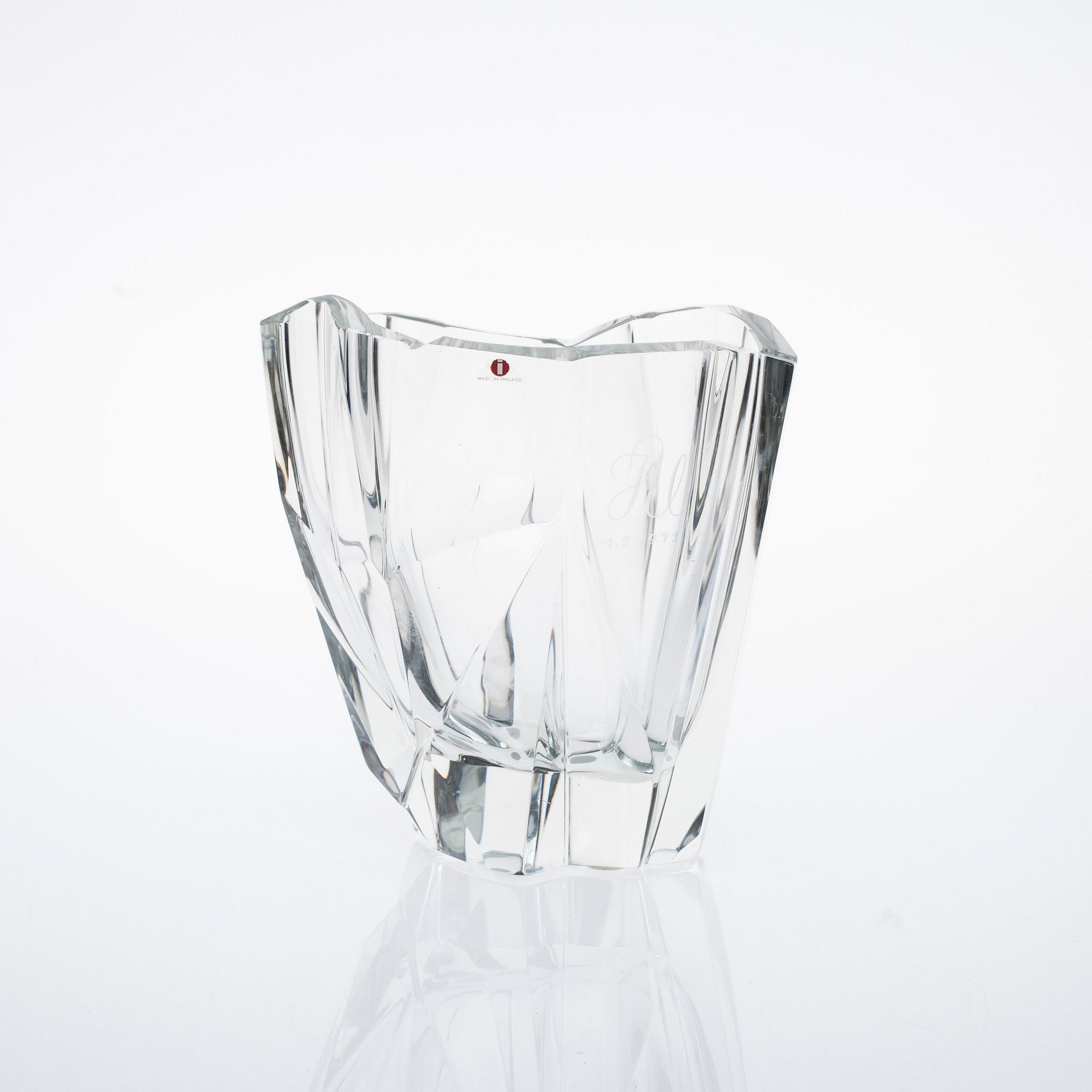 VAS, glas, "Isberg", signerad Tapio Wirkkala -3825.