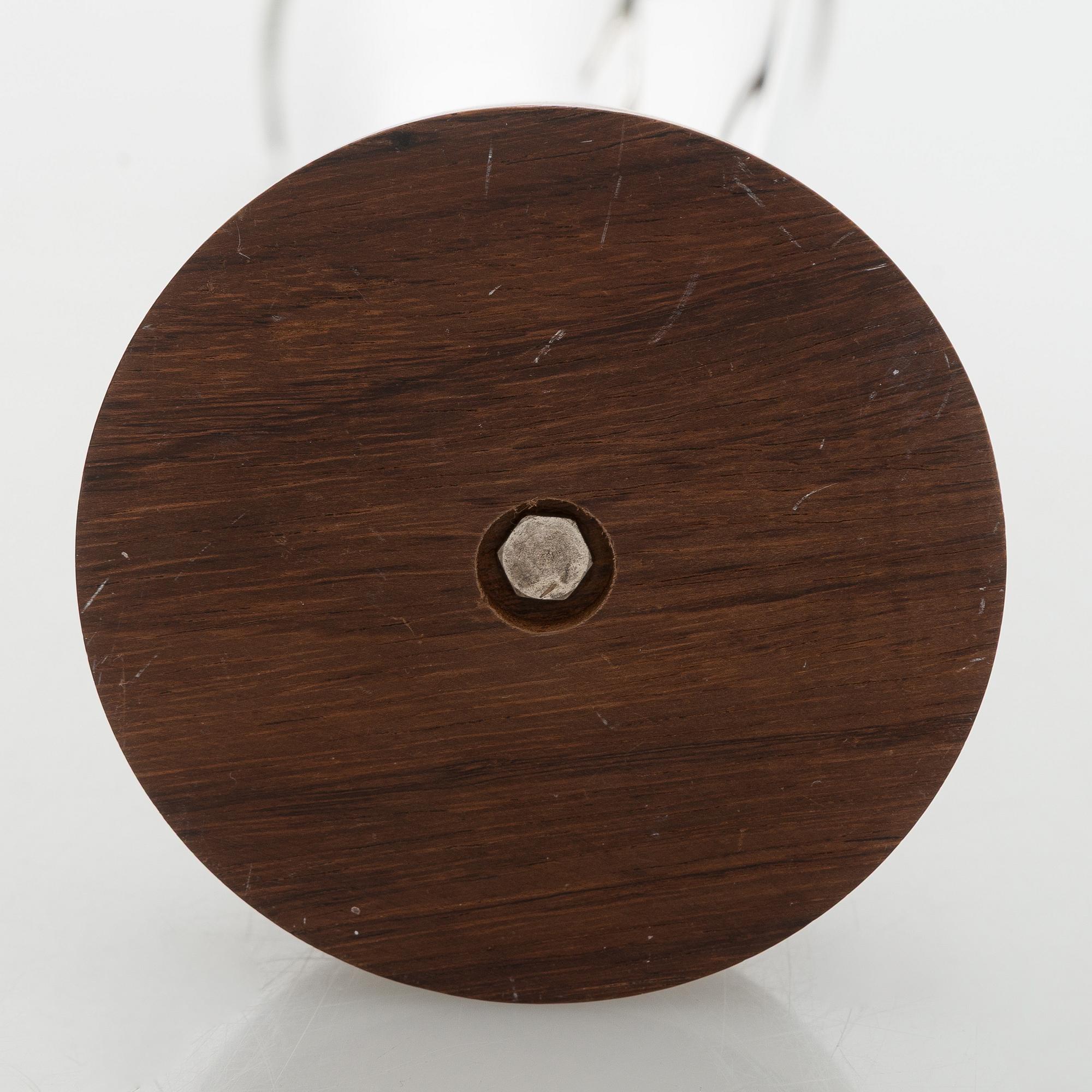 Tapio Wirkkala, vas, sterlingsilver och palisander, TW 228, "Liekki" (Flamma), Kultakeskus, Tavastehus.