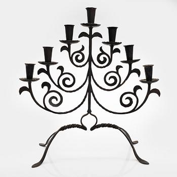 A late 1920s wrought iron candelabrum.