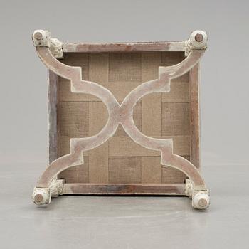TABURETT, gustaviansk stil/barockstil, sent 1800-tal.
