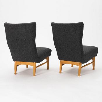 Elias Svedberg, fåtöljer, ett par, Swedish Modern, Nordiska Kompaniet 1940-tal.