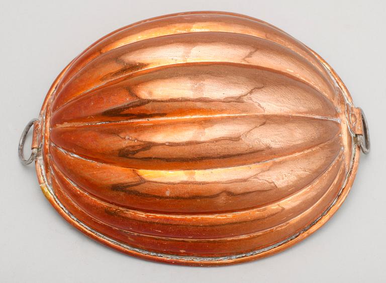 HINK OCH ALADÅBFORM, koppar, 1800-tal.