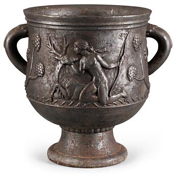 589. An Ivar Johnsson cast iron jardinière, 'Diana', Näfveqvarns Bruk.