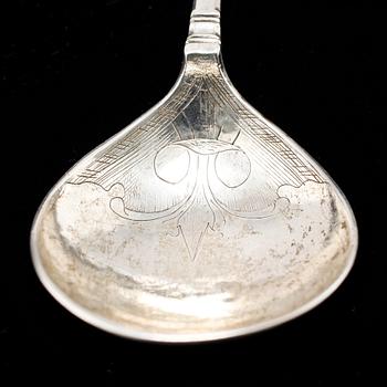 A Swedish 17th century silver spoon, mark of Jöran Hieronymi Bernegau, Norrköping (1648- 1679).