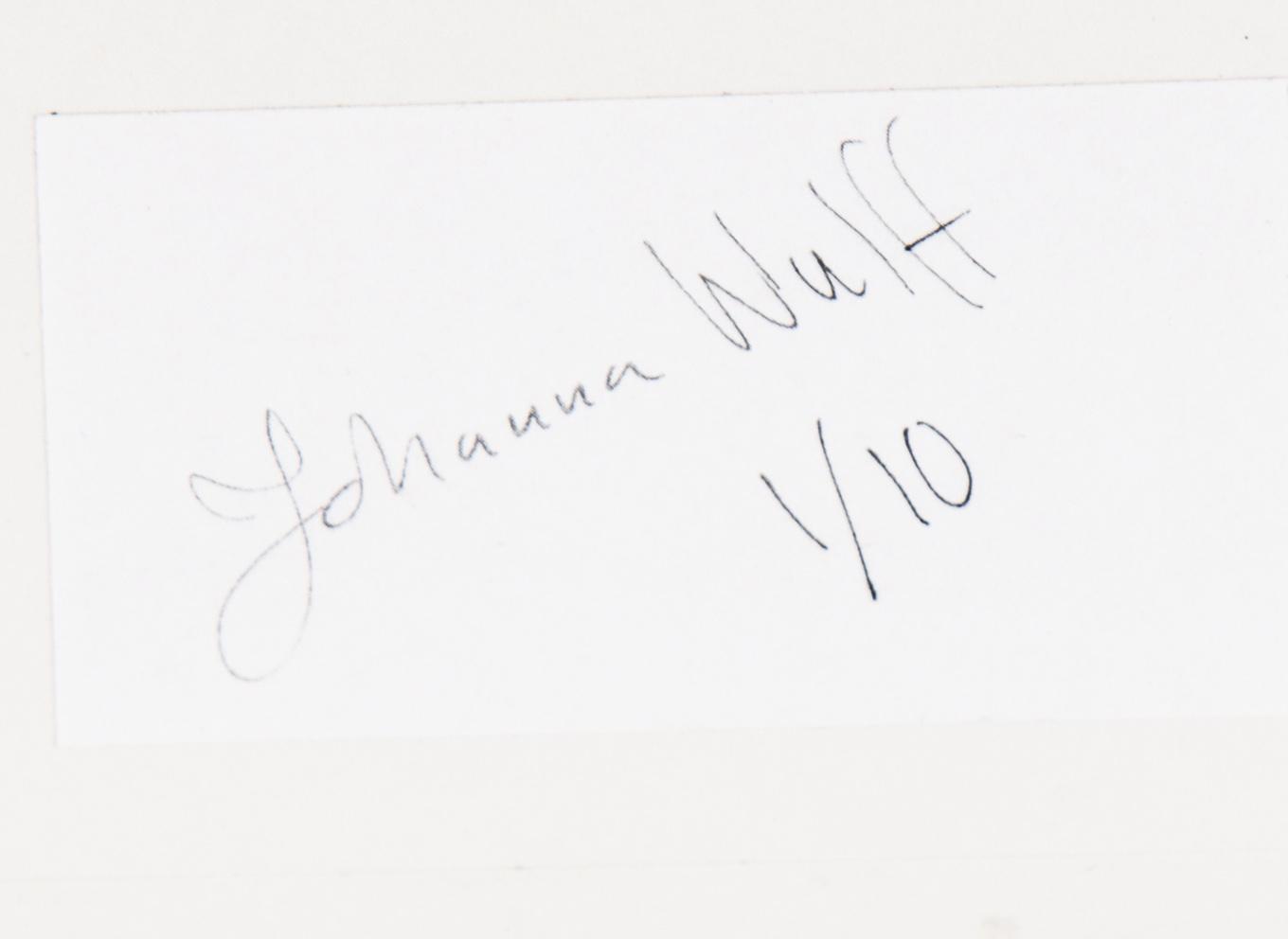 Johanna Wulff, fotografi, signerad och numrerad 1/10 a tergo.