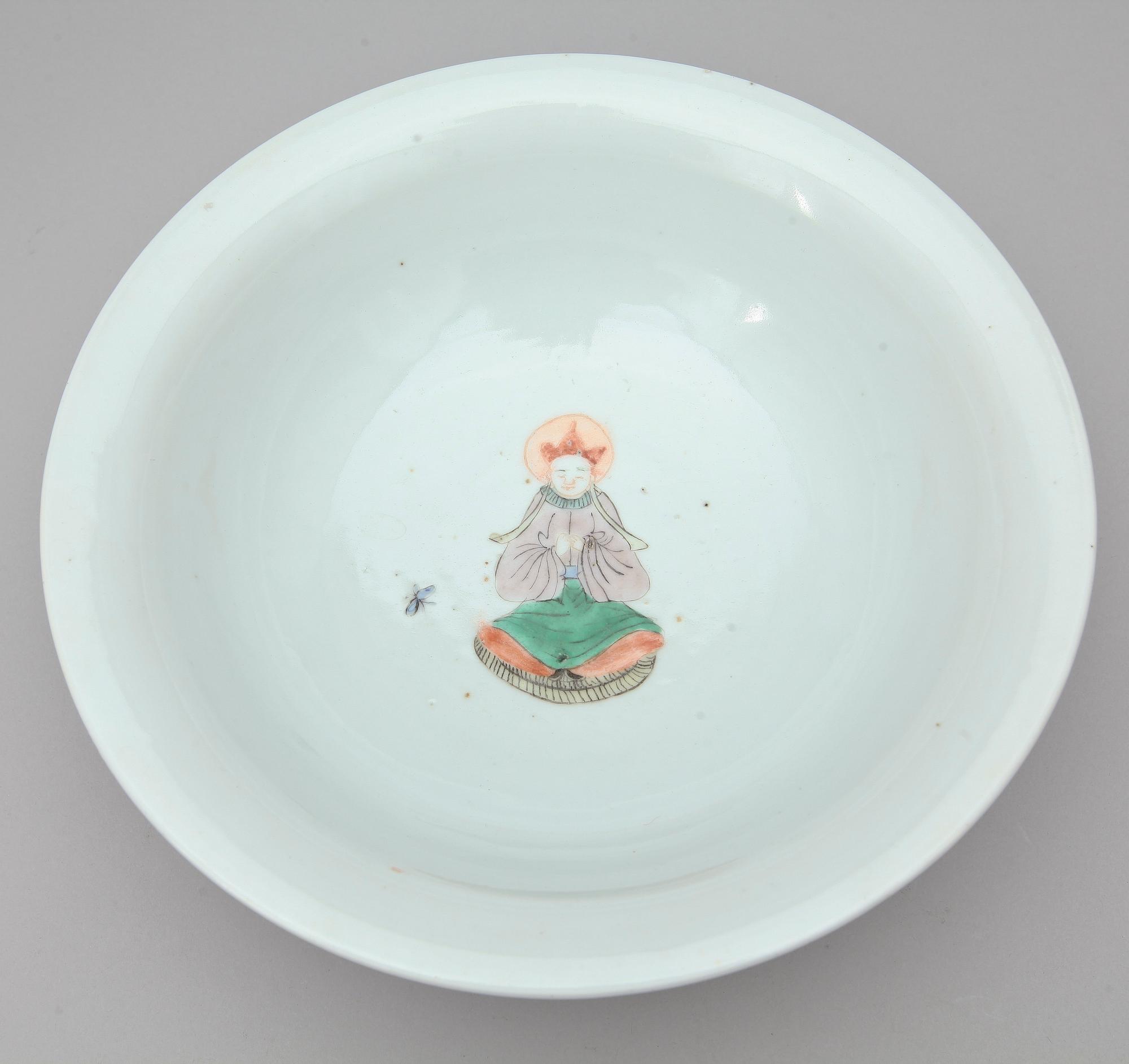 SKÅL, porslin, Kangxistil, Kina troligen sent 1800-tal.