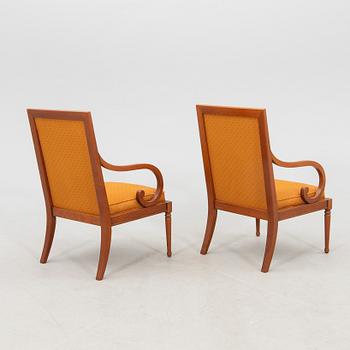 Armchairs, a pair by Grange, France, circa 2000.