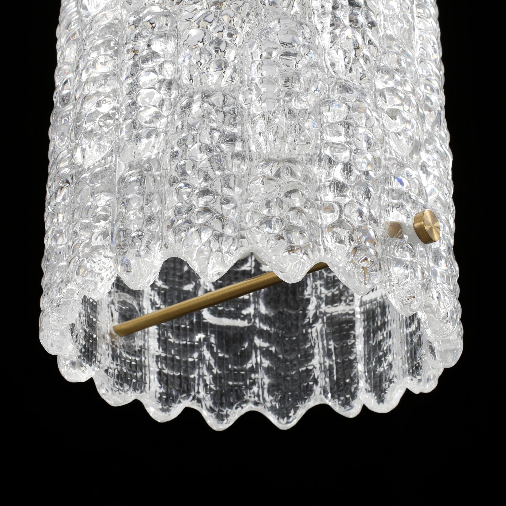 TAKLAMPA, glas och mässing, Carl Fagerlund, Orrefors.