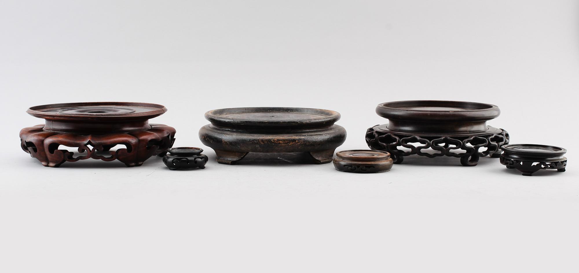TRÄSTÄLL, 6 st, trä, Kina, 1800-/1900-tal.
