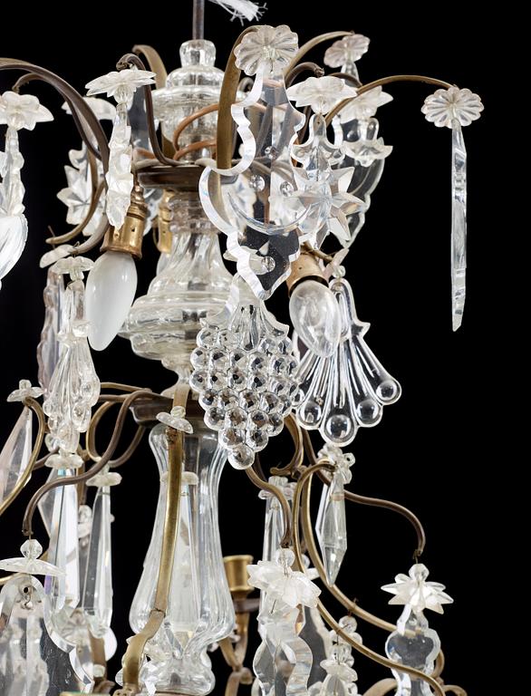 LJUSKRONA, barockstil, 1900-tal. Höjd ca 86 cm.