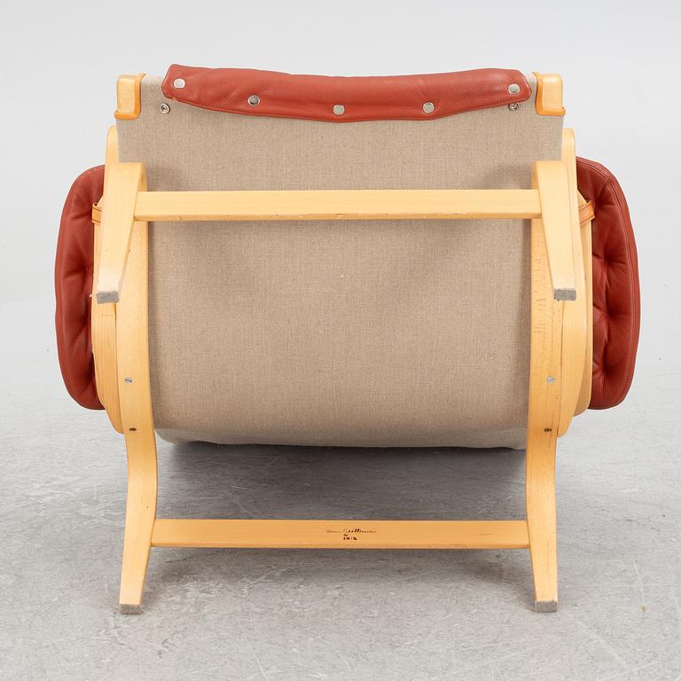 Bruno Mathsson, fåtölj med fotpall, "Pernilla", Dux.