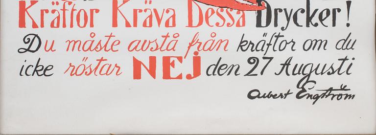 ALBERT ENGSTRÖM, efter "Nej! Kräftor kräva dessa drycker", 1900-talets senare del.