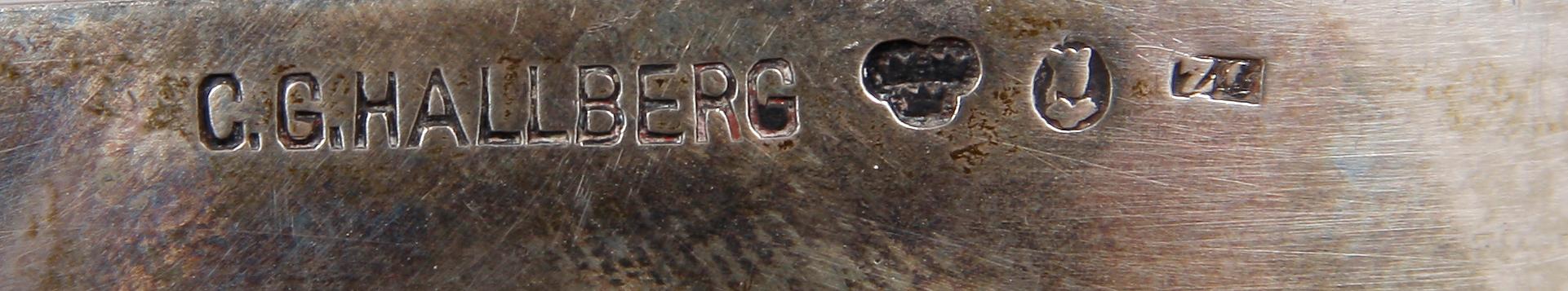 SKÅL samt BÄGARE, 2 st, silver, CG Hallberg, Axel Bergman, GAB, Stockholm, 1902-1941.