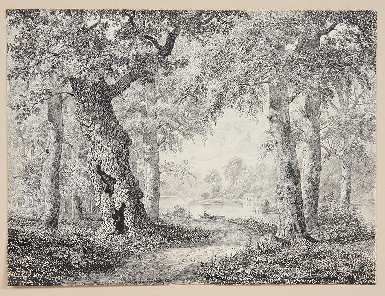 CARL LUDWIG FERDINAND MESSMANN, tuschteckning, sign och dat 1882.