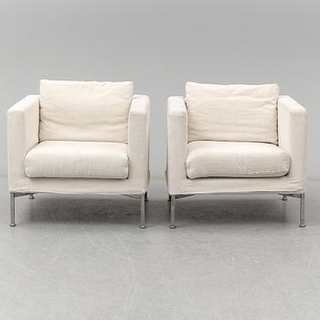 A pair of 'Box' easy chairs by Piero Lissoni from Living Divani.