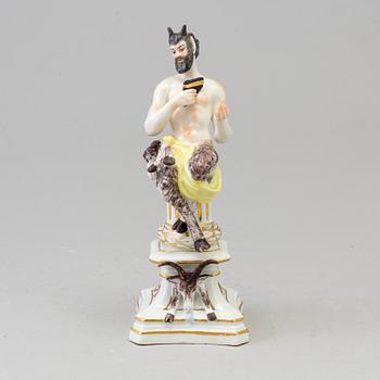 A Samson porcelain figure of a faun, Paris, France circa 1900.