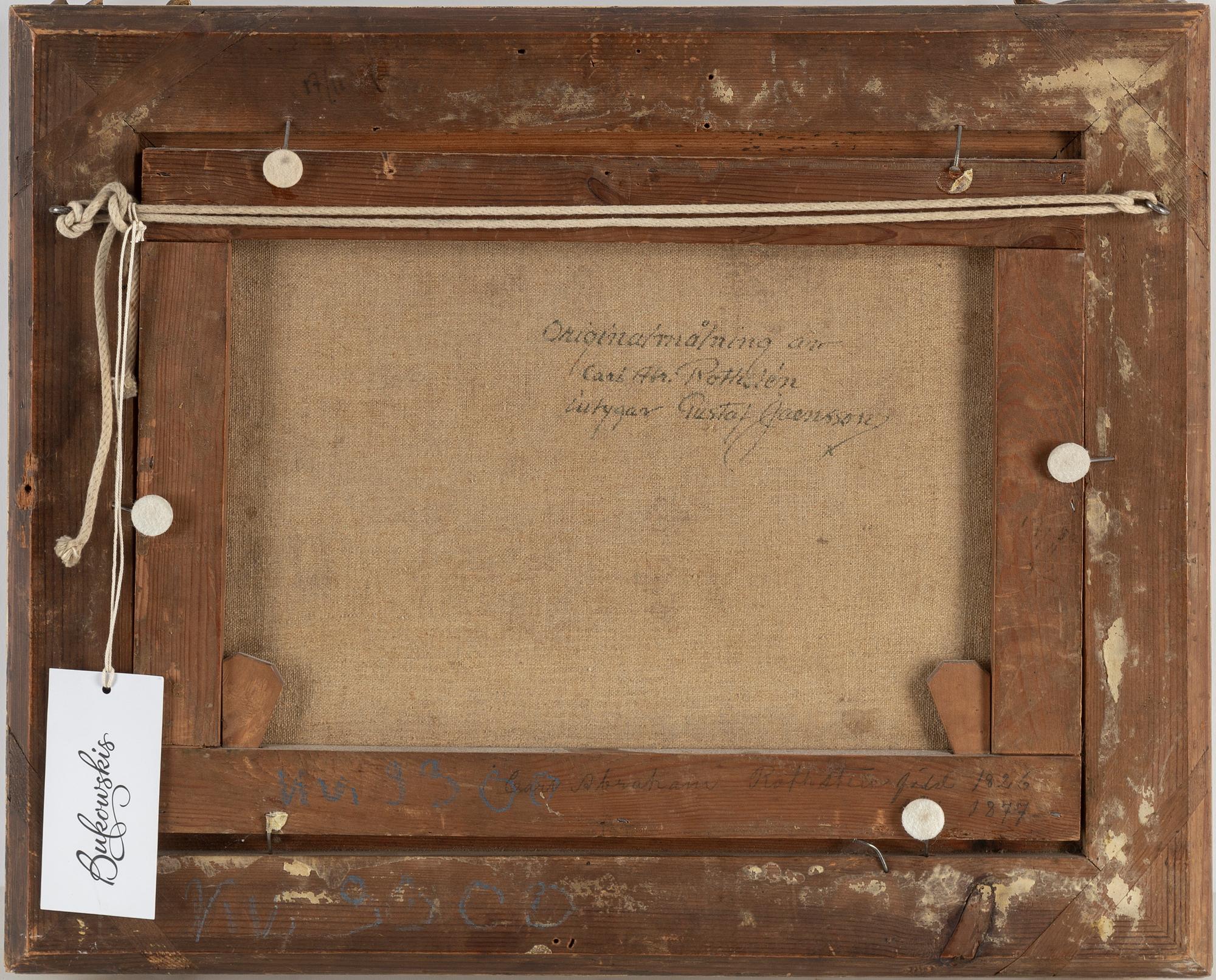 CARL ABRAHAM ROTHSTÉN, olja på duk lagd på pannå, signerad CAR och daterad -68.