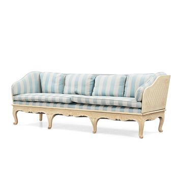 48. A Swedish Rococo sofa, later part of the 18th century.